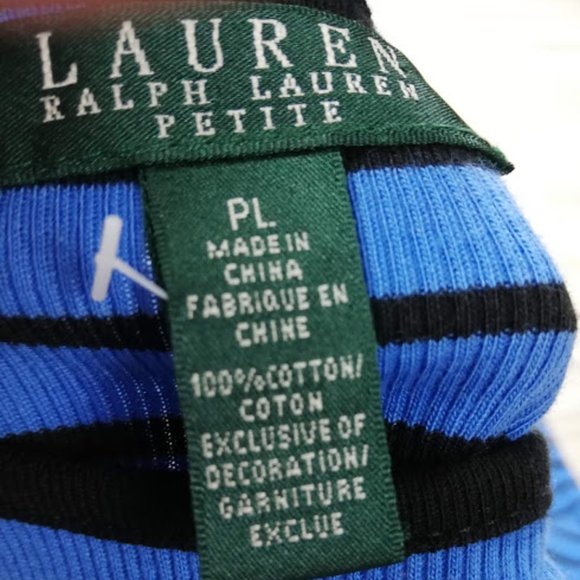 Blue and Black Ralph Lauren long sleeve top - Picture 7 of 9